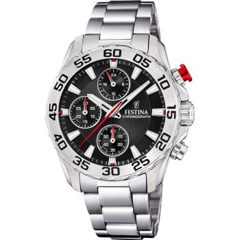 Festina Junior Collection Reloj Infantil F20457/3 con Caja de Acero Inoxidable 316L Plateado y Esfera Negra