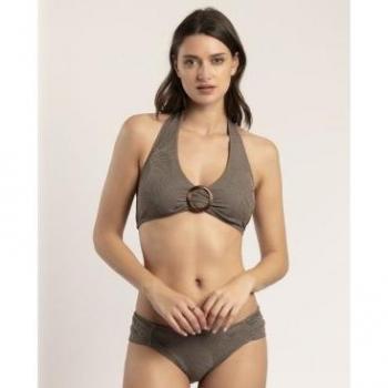 Bikini Halter Fresh Leaves marrón para mujer Admas