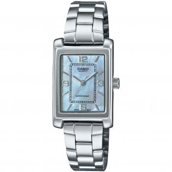 Casio Women's Quartz Stainless Steel Watch with Mother of Pearl Dial LTP-1234DS-2A