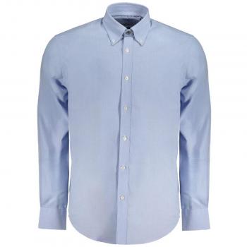 Harmont & Blaine Men's Light Blue Microvichy Casual Shirt - Size L