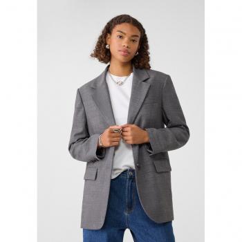Dark Grey Oversize Blazer with Pockets - Size S