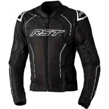 RST S1 Mesh Chaqueta textil de motocicleta Blanca y Negra