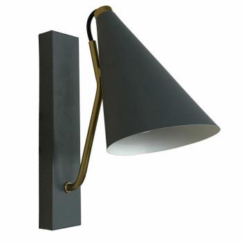 Lámpara de mesa de metal gris claro con diseño moderno y elegante
