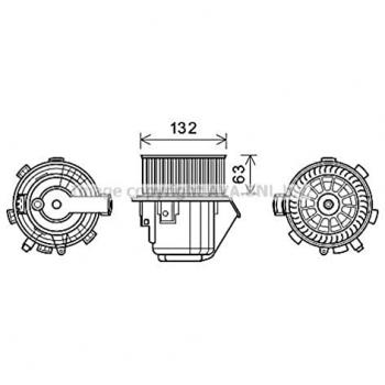 Ventilador de Estufa AVA CN8298 con Motor Eléctrico para Habitáculo PEUGEOT y CITROËN