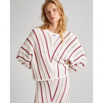 Jersey de mujer Ginny Pepe Jeans - Diseño multicolor con rayas diagonales