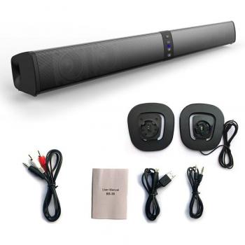 Barra de Sonido Estéreo 3D Bluetooth SACEC PSENS con Subwoofer Plegable y Supergraves Multifuncional para TV/PC
