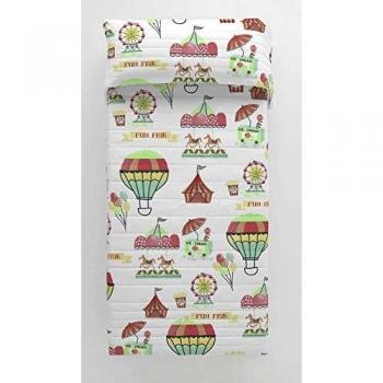 COOL KIDS Colcha Bouti Reversible Fun Fair Cama 90 cm