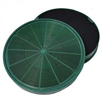Filtro de carbón activo de larga duración (2 unidades) compatible con AEG-Electrolux MCFE31 / 9029801306 y Faber