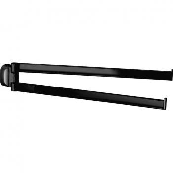 Toallero de barra doble giratorio Stelvio Gedy, color negro
