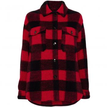 Woolrich Women's Red Plaid Check Light Jacket | Size Large | CFWWOS0119FRUT31555321
