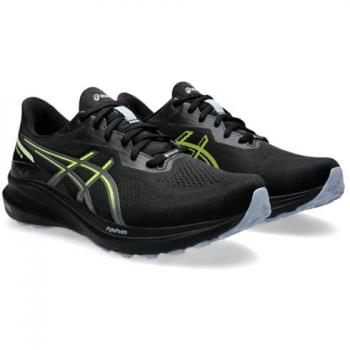 Zapatillas de trail Asics GT-1000 13 GTX hombre negro, características: zapatilla de estabilidad, diseño para running, impermeable con tecnología Gore-Tex, color negro y amarillo, talla 46.5 EU
