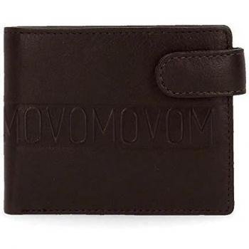 Movom Ribbon Cartera Horizontal con Cierre de Clic Marrón 11x8,5x1 cms Piel