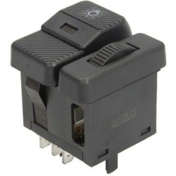 Interruptor de luces AKUSAN K03W002AKN - Interruptor, luz principal y luces de freno, diseño compacto, fácil instalación, compatible con múltiples vehículos