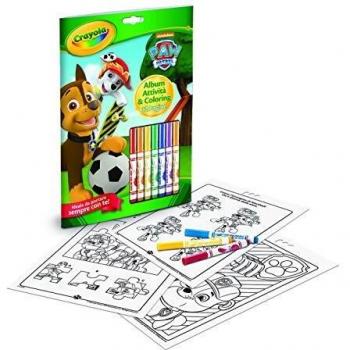 Album de Actividades y Colorear Paw Patrol con 32 Páginas para Colorear y 7 Rotuladores Lavables - Ideal para Actividades Creativas en Casa o Viajes, Recomendado a Partir de los 3 Años