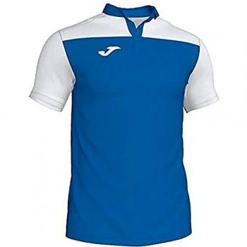 Joma Hobby II Short Sleeve Polo Shirt - Royal Blue and White, Unisex, Size XL