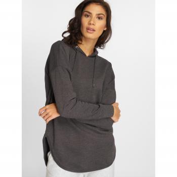 Urban Classics Women's Oversized Terry Hoodie - Mottled Grey