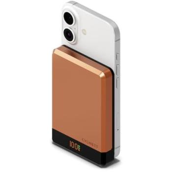Cargador Inalámbrico Cygnett MagSlim 10000 mAh con Puerto USB-C Cobre