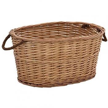 vidaXL Cesta para leña con asas de transporte, 58 x 42 x 29 cm