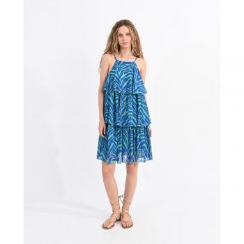 Lili Sidonio - Vestido corto de tirantes con estampado TL328CP de Mujer
