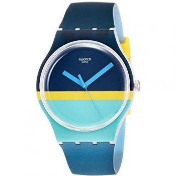 Swatch Mens Analogue Quartz Watch with Silicone Strap SUOW154