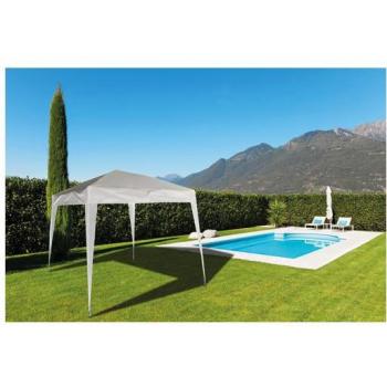 Carpa plegable de poliéster blanco 3x3 m