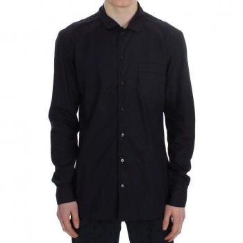 Dolce & Gabbana Purple Striped Cotton Pajama Lounge Shirt - XS