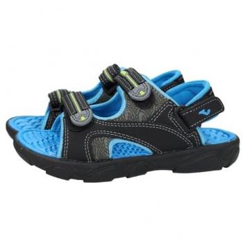 Sandalias de verano JOMA para niño en color negro y azul con velcro y suela de goma