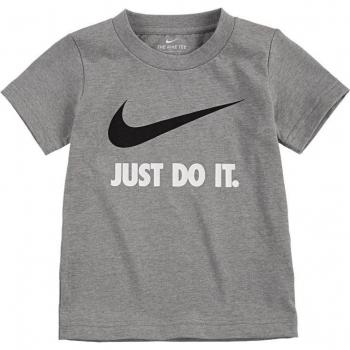 Camiseta Nike Kids Swoosh Just Do It de Manga Corta Gris Infantil