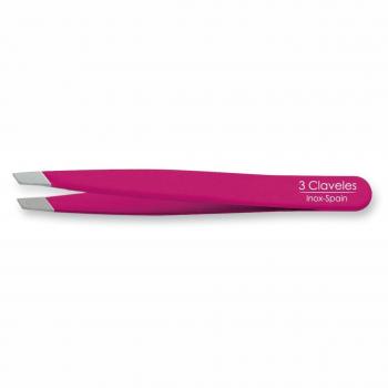 PINZA INOX SESGADA ROSA 12278 9CM