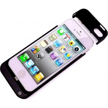 Vanda®-Funda Carcasa con Bateria iphone 5C-5 - 5s - Compatible con iOS7 - Power Pack Capacidad 4200 mAh - color nero - Powerbank Iphone 5s 5 Powercase