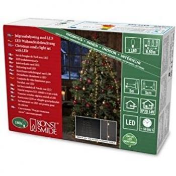 Manto LED para árbol de Navidad con 180 diodos en color ámbar, preinstalado