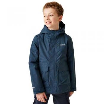Regatta Ezdale Kids Waterproof Jacket - Breathable, Moonlight Denim, Size: 7-8 Years