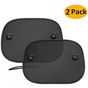 Coche Sun Shade, Paquete de 2 ventanas laterales para el coche Sombrillas Bebé universal Cortinas para el sol Bloqueos nocivos Rayos UV Calor del sol para niños Bebé Mascotas, 44cm * 36cm
