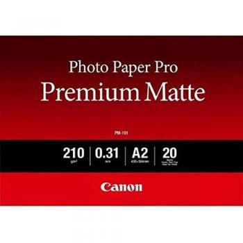 Canon - Papel Fotográfico Profesional Premium Mate PM-101 A2, 20 Hojas