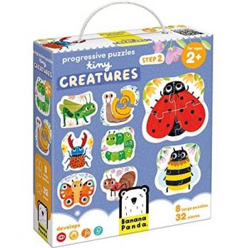 Rompecabezas Progresivos de Insectos 32 Piezas +2 Años Banana Panda