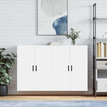 Armarios de pared vidaXL 2 unidades blanco 69,5x34x90 cm