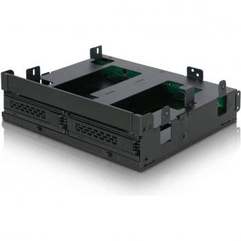 ICY Dock ExpressCage MB732SPO-B - Cajón para 2 x 2.5 HDD/SSD SATA/SAS y 1 x Ultra Slim/Slim ODD en bahía de 5.25, color negro