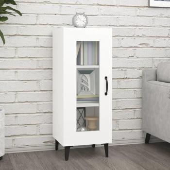 Aparador blanco de madera multicapa 34,5x34x90 cm