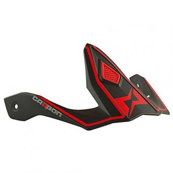 Mots MT6930R Visera para Casco Trial GO2 Carbón, Rojo, Talla ÚNICA