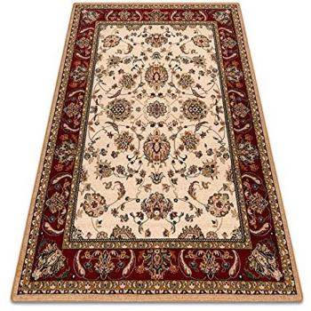 Alfombra de lana polaca TARI rubí claro redonda 170x235 cm