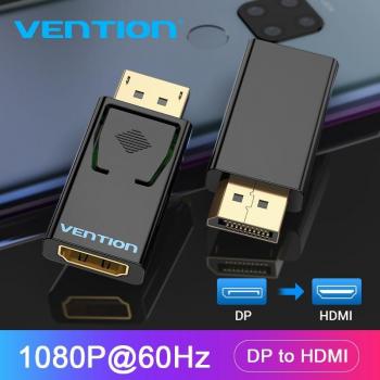 Adaptador Vention DP a HDMI 4K Macho a Hembra, Convertidor de Audio y Video para PC, Laptop y Proyector