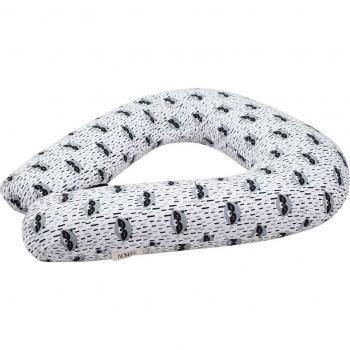 Cojín de Lactancia Jyoko Racoon Town - Almohada de Lactancia y Cojín para Dormir, diseño divertido, relleno ergonómico, funda extraíble y lavable, ideal para dar de mamar y como
