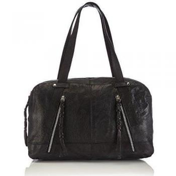 PIECES Pctoday Leather Bag Noos - Bolso de hombro para mujer, color negro
