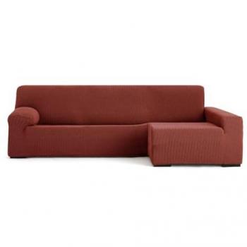 Funda Chaise Longue Bielástica Brazo Largo Derecho Jaz Rojo Oscuro 180 x 120 x 360 cm
