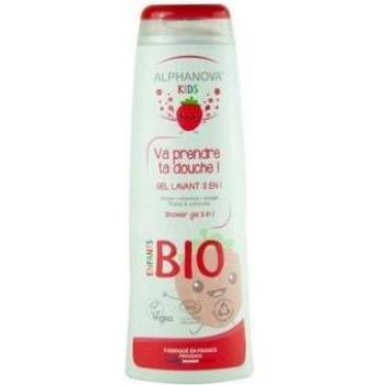 Alphanova Kids 3 en 1 Gel de Ducha Orgánico Fresa y Algodón 250ml
