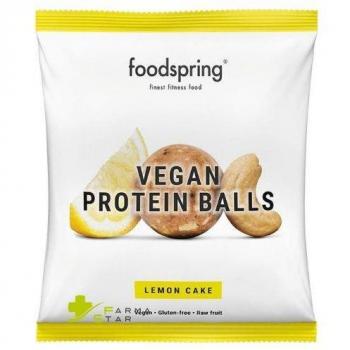 Foodspring Bolas de Proteína Veganas Sabor Torta de Limón, 40 g
