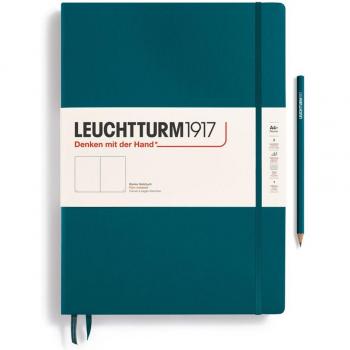 Leuchtturm1917 Master Classic Hardcover Notebook - Pacific Green - A4+ - Plain