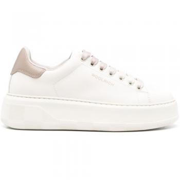 Woolrich Women's Chunky White Leather Sneakers Size 40