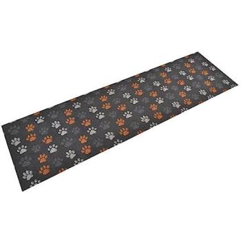 Alfombra de cocina lavable terciopelo dibujo de patas 45x150 cm