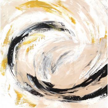 Angie Decoration Espiral Marmol Cuadro, Acrílico, Beige, 100 X 100 Cm